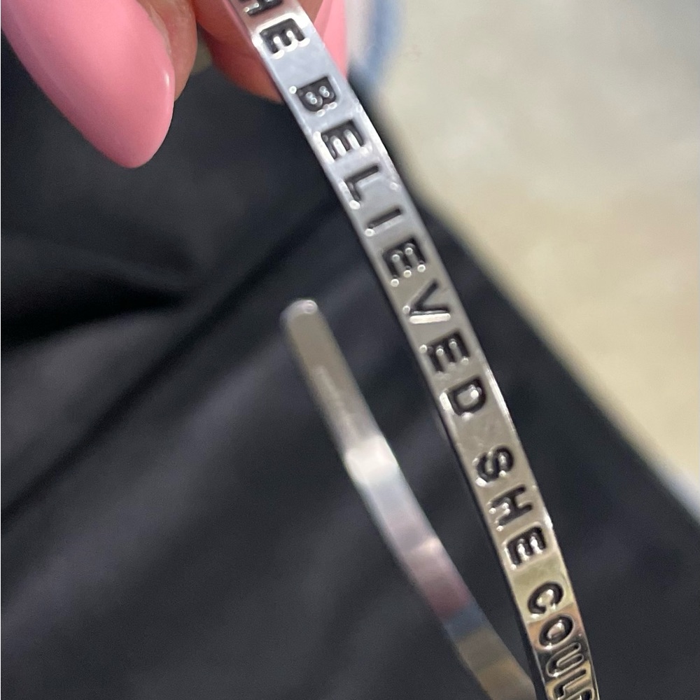 Mantraband bracelet “she believed she could , so she did “